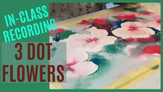 3 DOT FLOWERS | Peak into my watercolour classroom | In-class recording