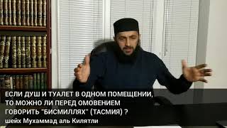 ЕСЛИ ДУШ И ТУАЛЕТ В ОДНОМ ПОМЕЩЕНИИ,
ТО МОЖНО ЛИ ПЕРЕД ОМОВЕНИЕМ 
ГОВОРИТЬ "БИСМИЛЛЯХ" (ТАСМИЯ) ?