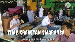 Persiapan time krawitan Sman1 Randublatung dalam rangka petingatan Hardiknas 2024