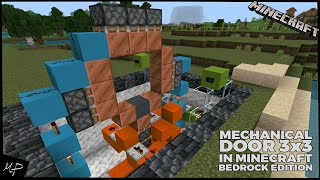 МЕХАНИЧЕСКАЯ дверь 3х3 в MINECRAFT BEDROCK edition//КАК построить