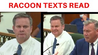 THE INFAMOUS RACOON TEXT READ IN COURT