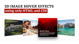 Create a 3D Image hover Effects using HTML and CSS