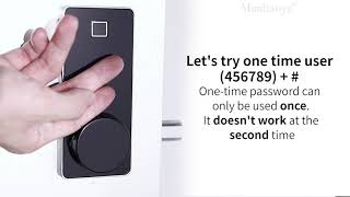 Operating tutorial of Touch-screen for smart lock M7WZ