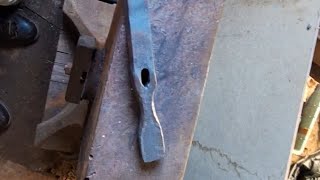 Forging a leafing hammer.