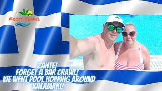 ZANTE! Forget A Bar Crawl! We Went POOL HOPPING Around Kalamaki!