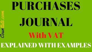 Purchase Journal with VAT | Example