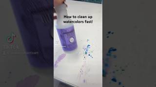 Cleaning up watercolor paint #kidspaint #kidspaintings #watercolors #howto #watercolortutorial