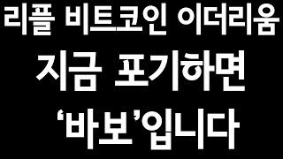 '리플.비트코인.이더리움'.지금 포기하면 ‘바보’입니다