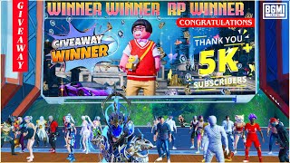 Congratulations to Giveaway Winner | 5 RP  Giveaway on Completion of 5K Subs 🏆