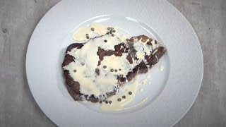 Entrecôte charolaise sauce poivre vert