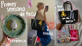 primera semana de facultad 🎀 organización, apuntes, que hay en mi bolso, outfit, cerámica…