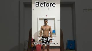 Day 54 workout Before vs After 🤯😰 working on myself #100dayschallenge #fitness #workout #viral