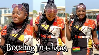 VISITING THE BEST REVIEWED HAIRSTYLIST IN GHANA || HOW MUCH IT COSTS TO GET BRAIDS #VLOGMAS DAY ONE