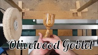 Woodturning - Spanish Olivewood goblet