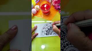 Mandala 🌼 Bookmark 💜 ⚫️ Easy Painting Ideas #shorts #satisfying