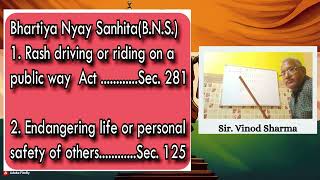 Lecture 9 | दूसरों के जीवन या व्यक्तिगत सुरक्षा को खतरे में डालने वाला कार्य  #भारतीयन्यायसंहिता2023