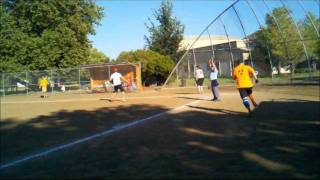 Aaron Howell playing Softball