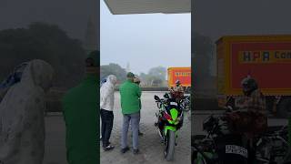 Kawasaki ninja 😮Reaction on petrol pump ⛽️in haryana / Reaction  #kawasaki #reaction #superbike