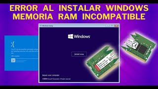 Pantalla Azul al Instalar Windows - Error de Actualizacion Memoria RAM (Diagnostico) | SOPTECO