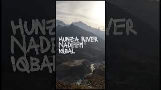 Bird eye view  upon the Hunza River, a stunning sight indeed! It sparkles like a silky silver