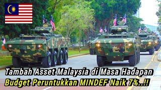 TERBAIK!! Tambah Asset ATM Malaysia di Masa Hadapan, Budget Peruntukan MINDEF Naik 7%