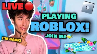 🛑LIVE! I'M BACK PLAYING ROBLOX! JOIN ME!