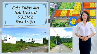 #1587. Bán đất thổ cư Diên An, Diên Khánh- Diện tích: 73,3m2 (ngang 6m)