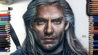 Drawing The Witcher - Geralt of Rivia (Henry Cavill) | Fame Art