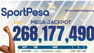 SPORTPESA FREE MEGAJACKPOT PREDICTIONS - WIN KES. 268,177,490 MILLION.