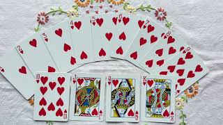 How-to read Playing Cards deck for Divination. Suit of Hearts.