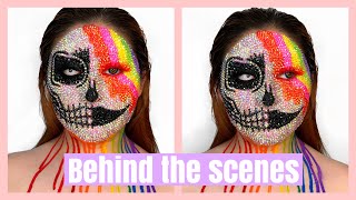 BTS makeup de 10 horas hecho con 3000 diamantitos 💀🌈 | Nayelly García