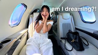 A boy flew me out on a PRIVATE JET....?!??!