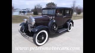 1931 Ford Model A Deluxe Slant Windshield Sedan SOLD! www.petersmotorcars.com