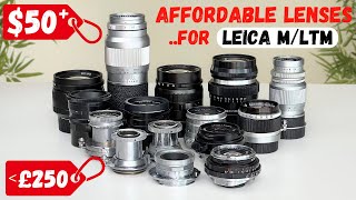 🔴 10 Rangefinder Lenses UNDER $320! 🤑 Affordable Lenses For Leica M/ LTM