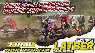 Pembalap Banyak yang Terjatuh di Final  Kelas BBK Standart 2TK Open | Grass Track Latber Surade