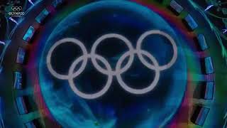 2021 European Youth Olympic Winter Festival Opening Ceremony Olympic rings