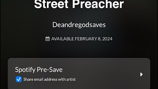 Street preacher Album 8 days away here’s your chance to win a piece of history 🙏🏿🙏🏿💯