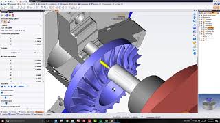 Machine a blower wheel with TopSolid - Step 5 Use 5 axis sweeping with a guide curve