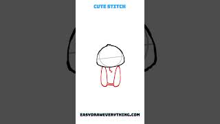 Cute stitch drawing  #easytodraw #drawinglessons