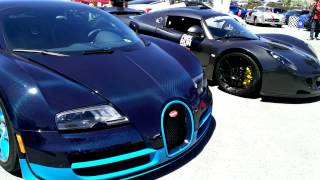 Fuel Run leg 2 at Laguna Seca Raceway Bugatti Veryron Vitesse Hennessey Venom GT Gemballa GT