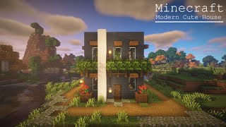 Minecraft: How to Build Modern Cute House | Easy Starter House Survival Tutorial