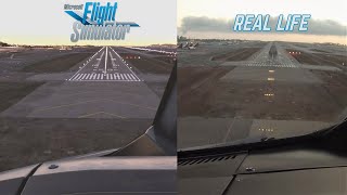 Microsoft Flight Simulator 2020 vs. Real Life at Los Angeles LAX | A320 Cockpit Side by Side