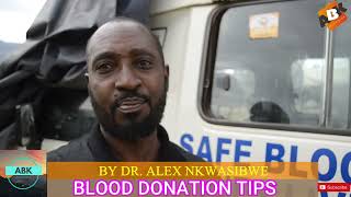 BLOOD DONATION TIPS