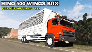 MOD BUSSID HINO 500 WINGS BOX, Kejar Waktu Anter Cargo Terbanyak FULL MUATAN