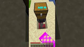 Minecraft How To Escape Crazy Traps At Different Ages😐(INSANE)😍 #minecraft #shorts