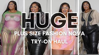 HUGE FASHION NOVA CURVE PLUS SIZE HAUL 2023 | Must Have Items! + Realistic Try-On + WE HIT 1K!!!