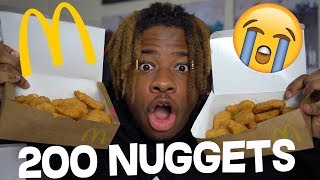 EXTREME 200 CHICKEN NUGGETS IN 10 MINS CHALLENGE!!! | GONE WRONG!!!