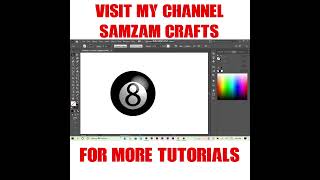 How to make a 3d 8 ball in Illustrator #shorts