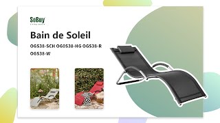 SoBuy Transat de jardin | Chaise longue | Transat jardin | Chaise longue de jardin | OGS38-HG