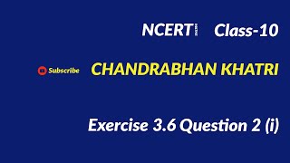 Exercise-3.6 | Q.2 (i) | Linear Equations In Two Variables | Ncert | Class-10